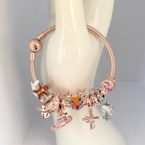 Linx Rose Gold Bracelet with Christmas Themed Charms - Picture 3 of 11
